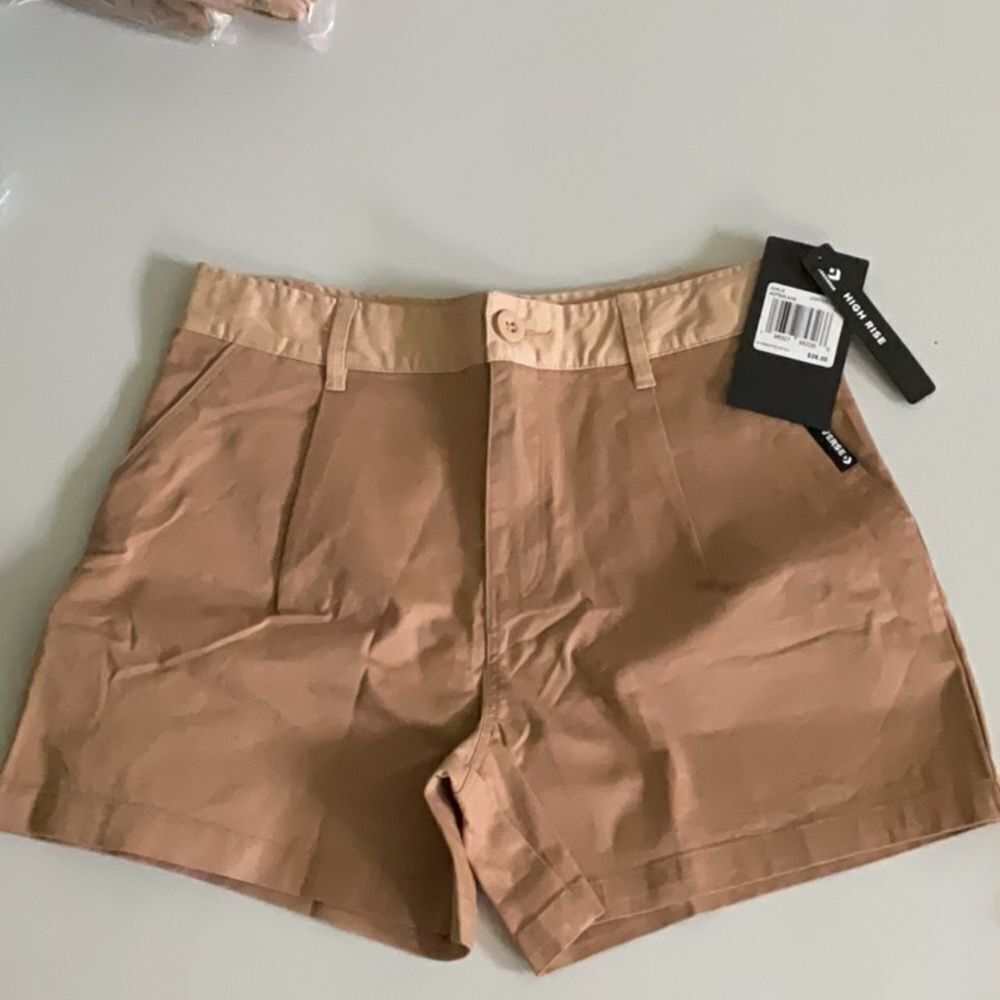 Girls Converse Tan Shorts Classic Summer Style